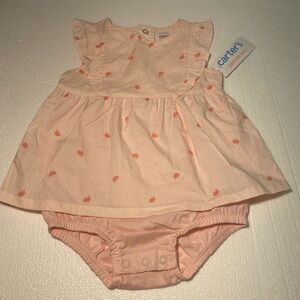 Carter's Pink Diaper Cover Ruffle Design